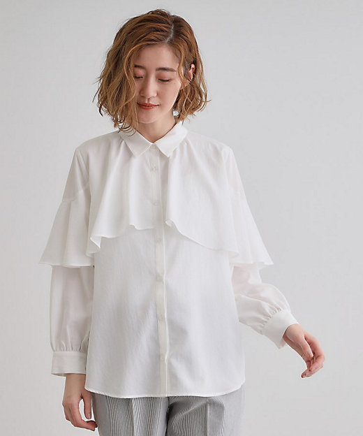 ケープフリルシャツブラウス（2002430935） | GROVE (Women