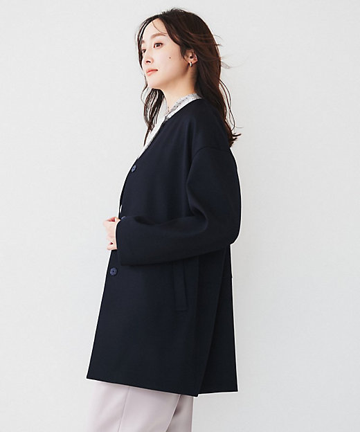 ダブルクロス ノーカラーコート（2002433203） | UNTITLED