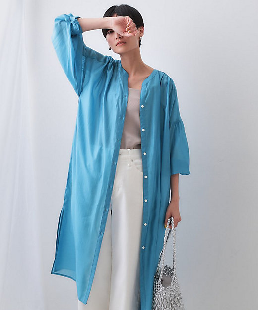 シアーシャツワンピース【洗濯機洗い可】（2002440298