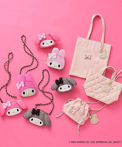 マイメロディ】フェイス型キラキラポーチチャーム