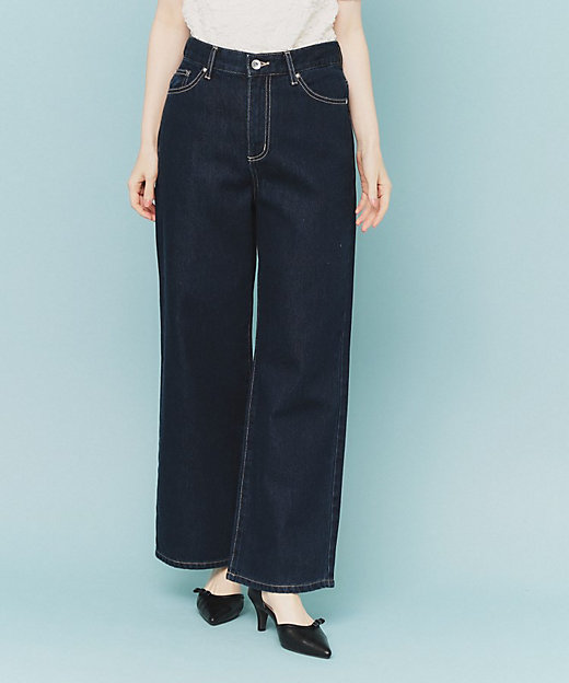 丈が選べる》デニムバギーパンツ【洗濯機洗い可