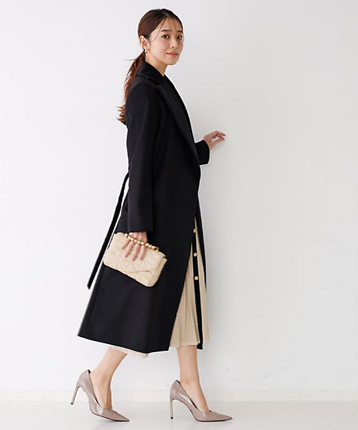 カシミヤ100％／日本製】ロングガウンコート（2002528918