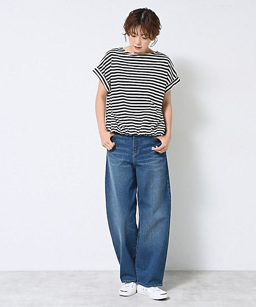 洗える】デニムカーブパンツ（2002534158） | Dessin (Women