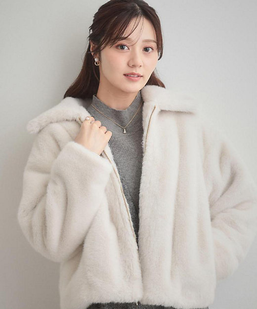 ふわふわ・上品】ミンクフェイクファーアウター（2002539084