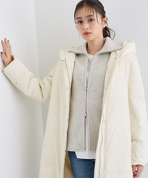 撥水／洗える】ステッチレス ロングダウンコート