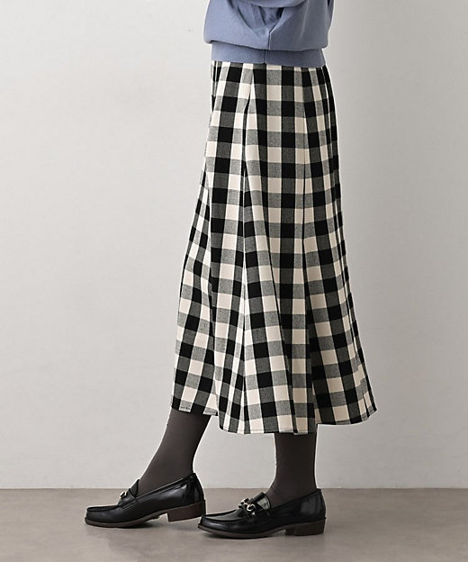 洗える】チェック柄起毛フレアスカート（2002546747