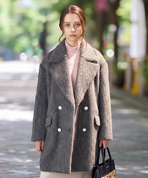 モヘヤ混シャギーチェスターコート（2002554068