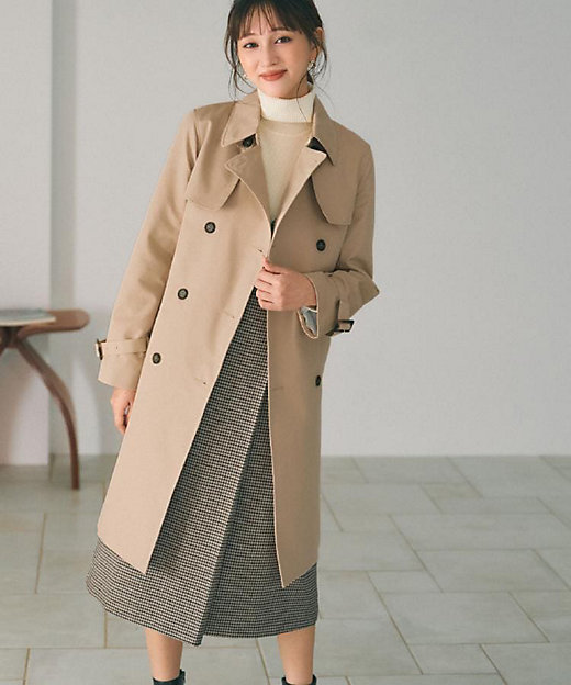 トレンチコート【洗濯機OK／撥水／花粉対応】《XS～3L