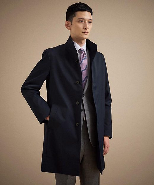 撥水ツイル スタンドカラー コート（2002560087） | TAKEO