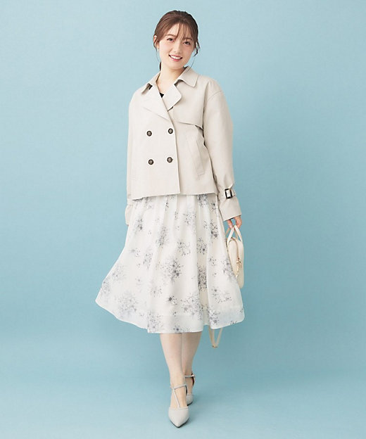 キャンディスリーブショートトレンチコート【洗濯機OK／撥水／防花粉