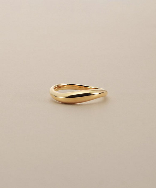 K18Sカーブ リング（2002560804） | COCOSHNIK (Women