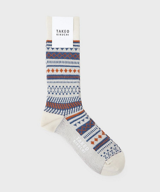 フェアアイル柄ソックス（2002562499） | TAKEO KIKUCHI