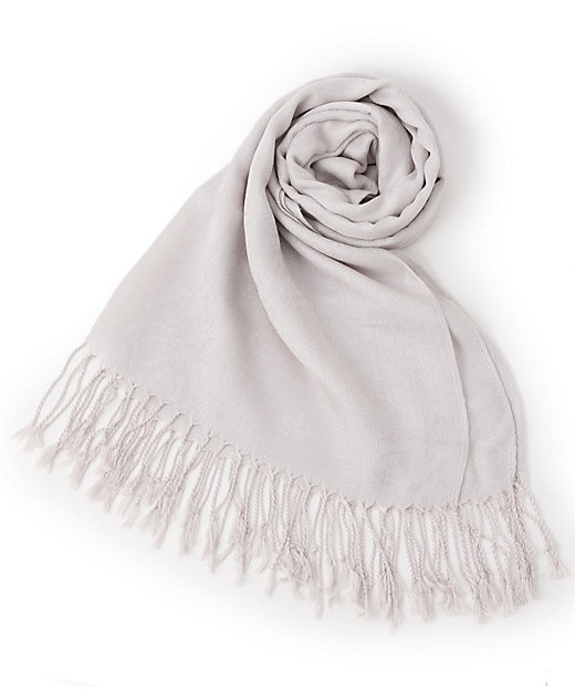 手洗い・UVカット】ダマスク柄ジャカードストール