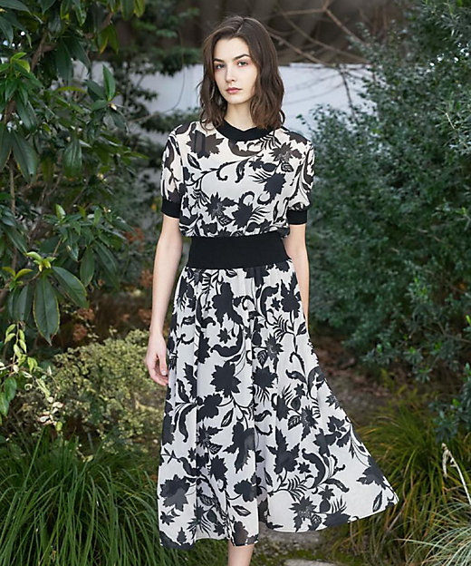 シアーフラワープリントワンピース（2002594641