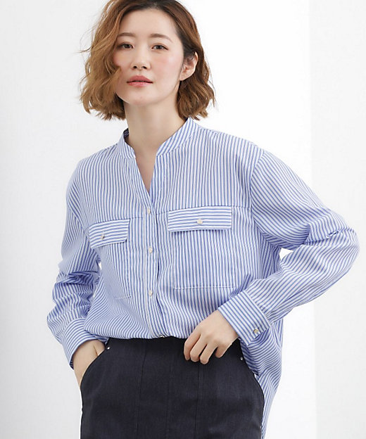 貴島明日香さん着用】お仕事も普段も。今どきワークシャツブラウス