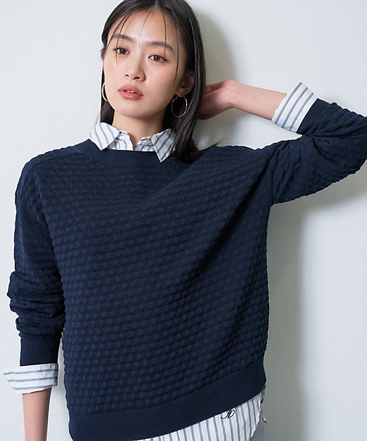 洗える／凹凸編み】ジャカードニット（2002601033