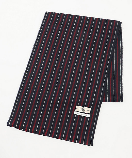 カシミヤマフラー レジメンタルストライプ（AA1LCS0412