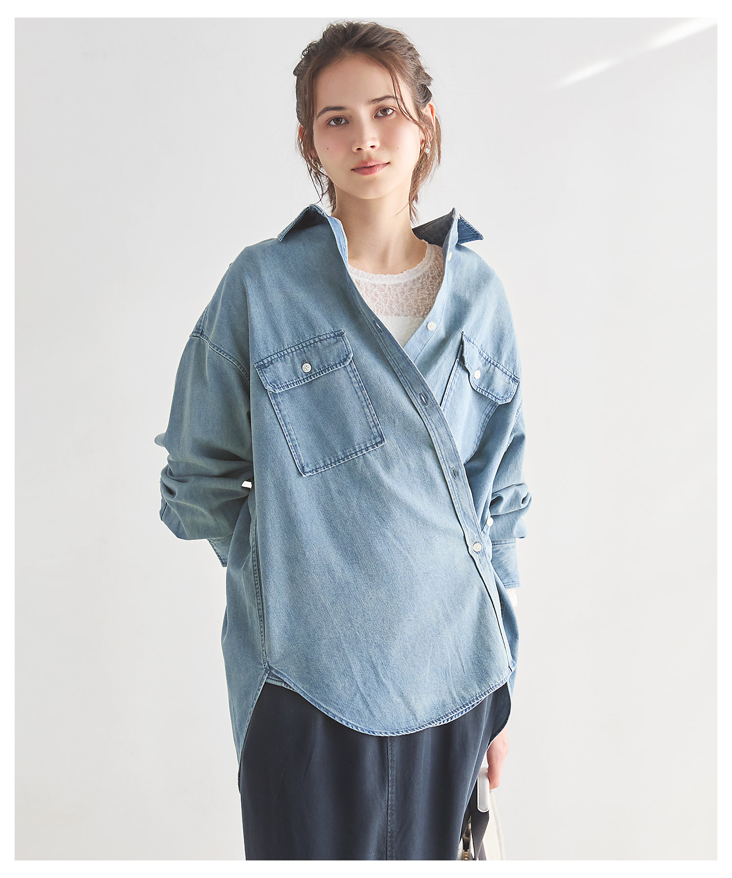 SLOW／一部店舗限定】2WAY ダンガリー シャツ