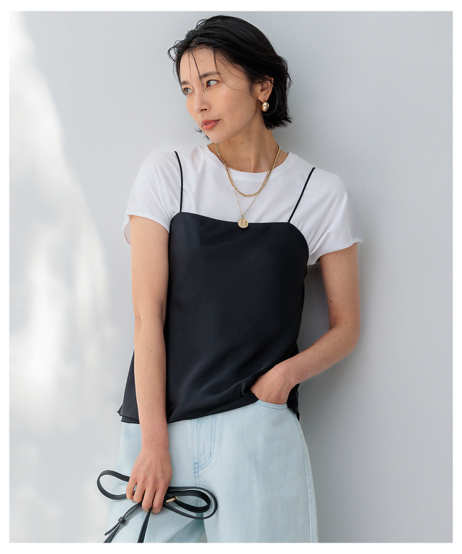 洗える】スムースサテン キャミソール（BLWOCM0607） | 23区