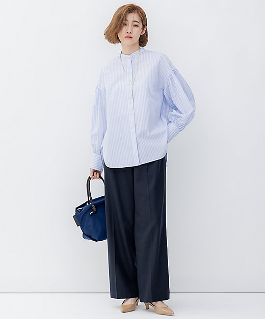 洗える】CANCLINI ボリュームスリーブ シャツ