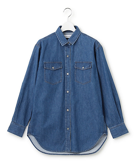 洗える】23区DENIM ライトダンガリー シャツ