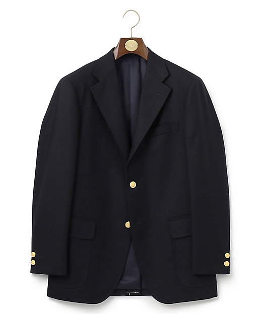 KING SIZE】【定番】ペピンメリノサキソニー 紺ブレザー ／ 総