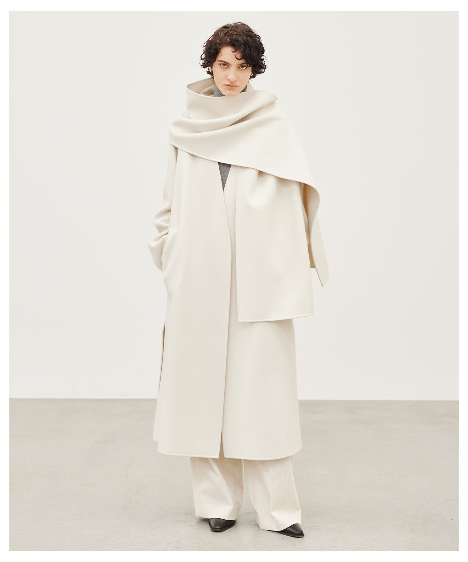 Oggi 2月号掲載】GRASSE ／ ストール付きリバーロング