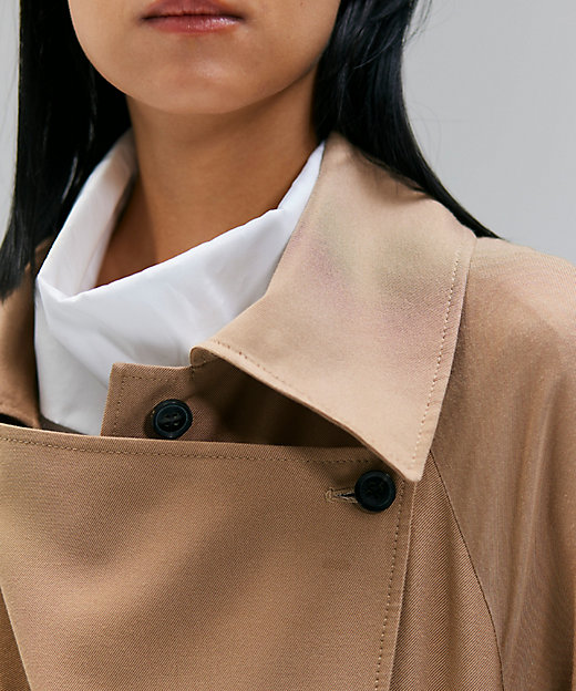 COBURN ／ シルク混ロングステンカラーコート