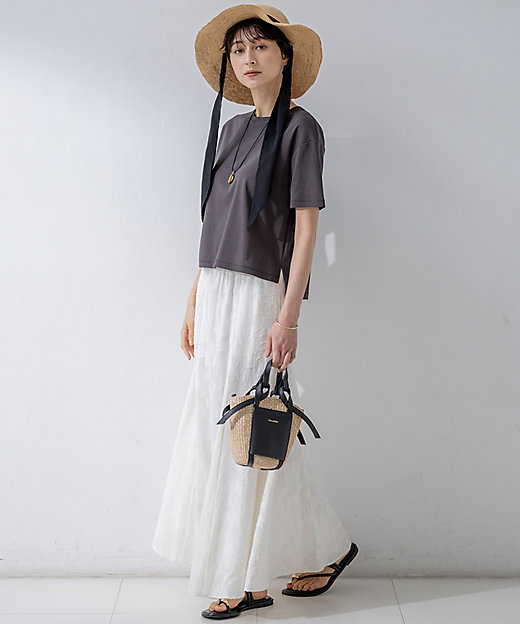 Oggi8月号掲載／UVケア】ラフィア リボン ハット