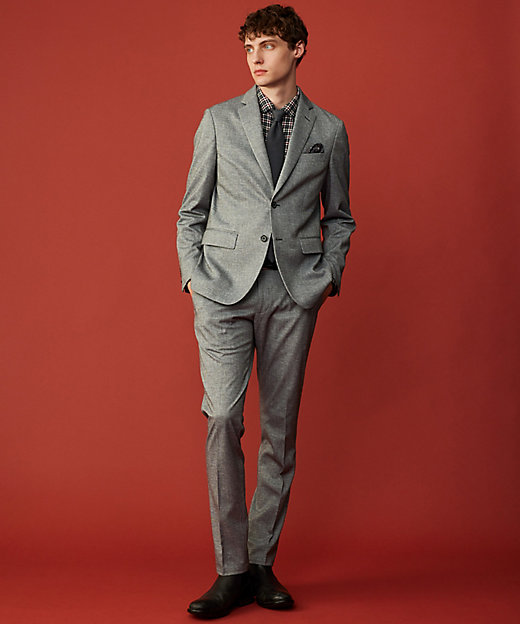 ストレッチ／セットアップ／弱撥水】フランネル ジャージ ジャケット