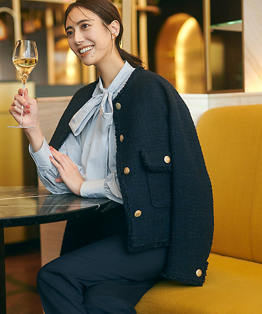 GIOLICA カラーミックスツイード ジャケット