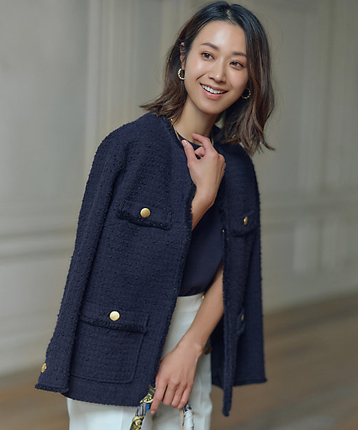 スラブファンシーツイード ジャケット（JKWOSS0013） | 23区