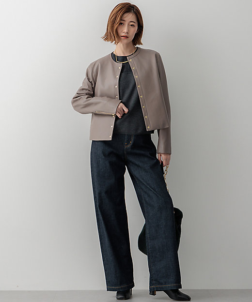 ラムレザー ノーカラージャケット（JKWWCW0315） | 23区 L