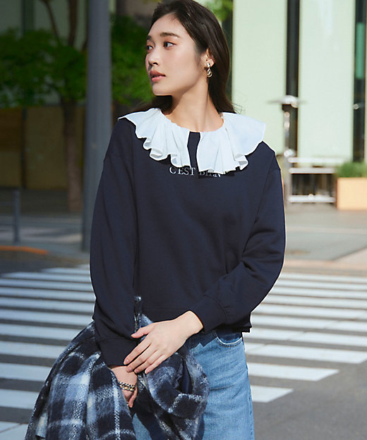 一部店舗限定／洗える】クリアコットンテリー セットアップ ロゴ