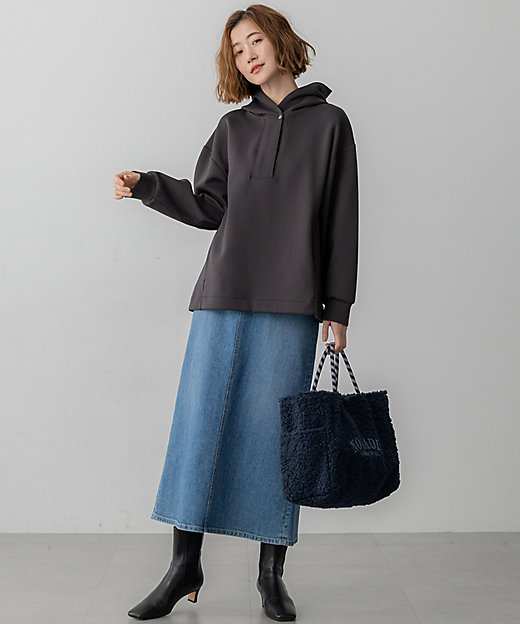 洗える】コットンエアーダンボール ドロスト フーディー