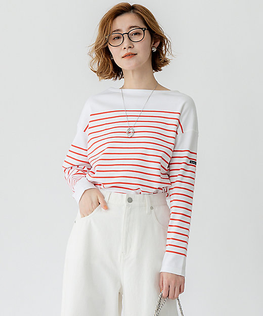 洗える】Armor－lux スムース パネルボーダー カットソー