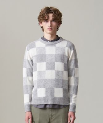 Cash Lamb's Wool】クレイジーパターンニット ／ クルー