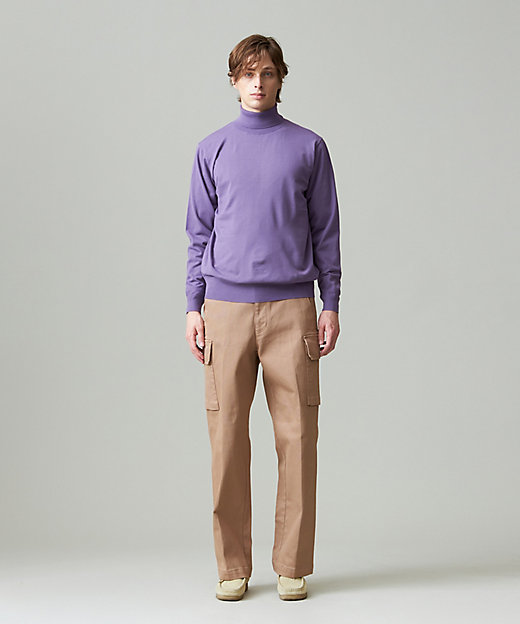 ストレッチ性 ／ イージーケア】【FLEX YARN】タートルネック