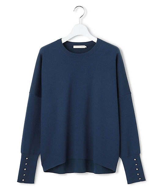 洗える】 シルキーウールダブルフェイス ニットプルオーバー