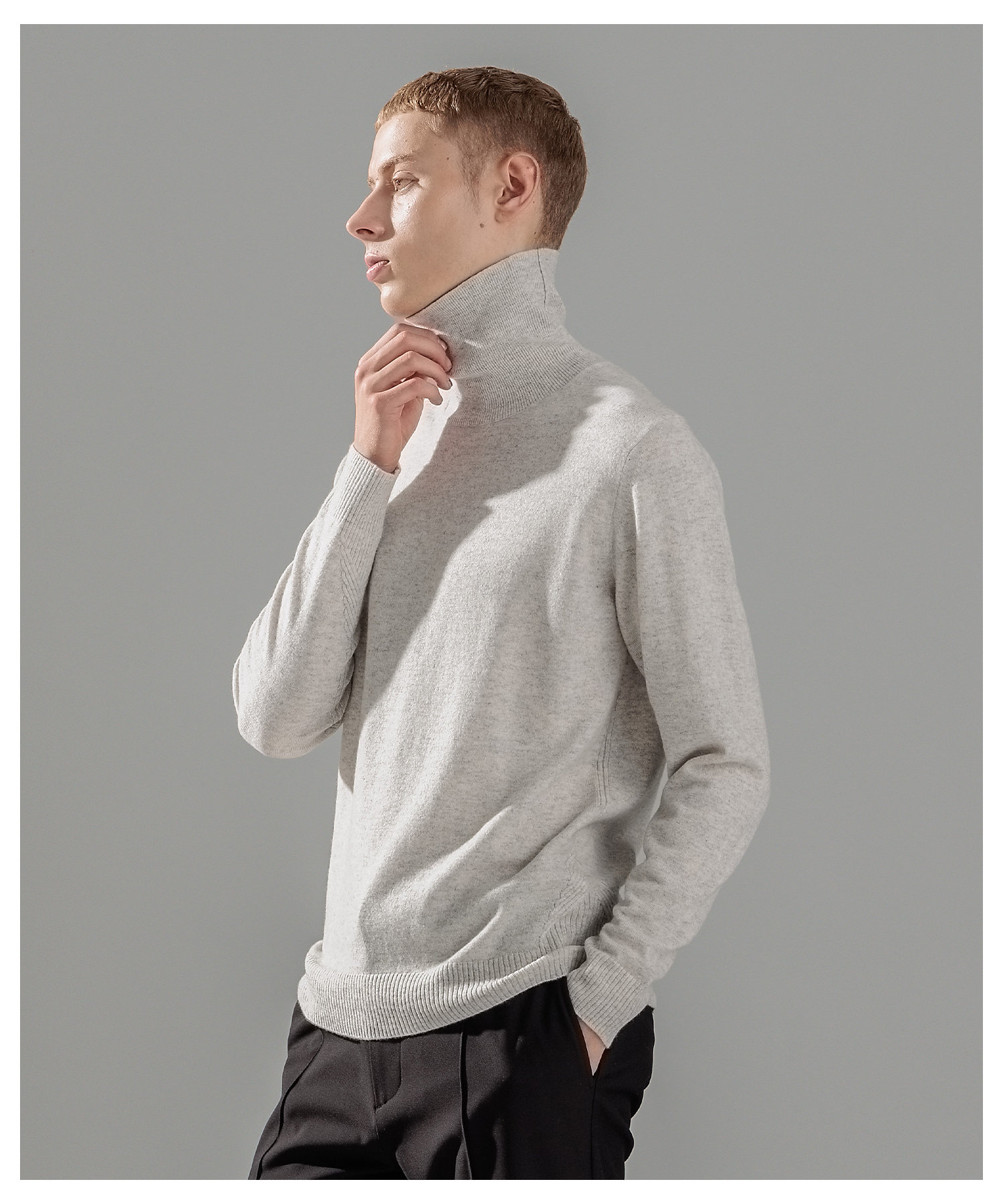 ピュアカシミヤ タートルネックニット（KRJHCW0504