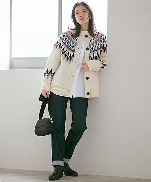 SLOW／一部店舗限定】ノルディック ニット カーディガン