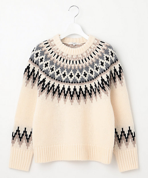 SLOW／一部店舗限定】ノルディック プルオーバー ニット