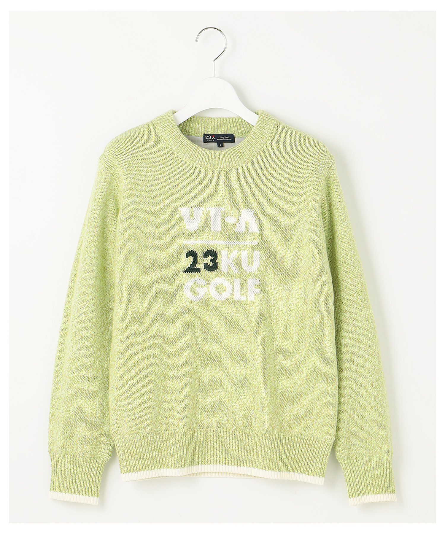 WOMEN】【蓄熱裏地付き】ウールブレンド クルーネック ニット