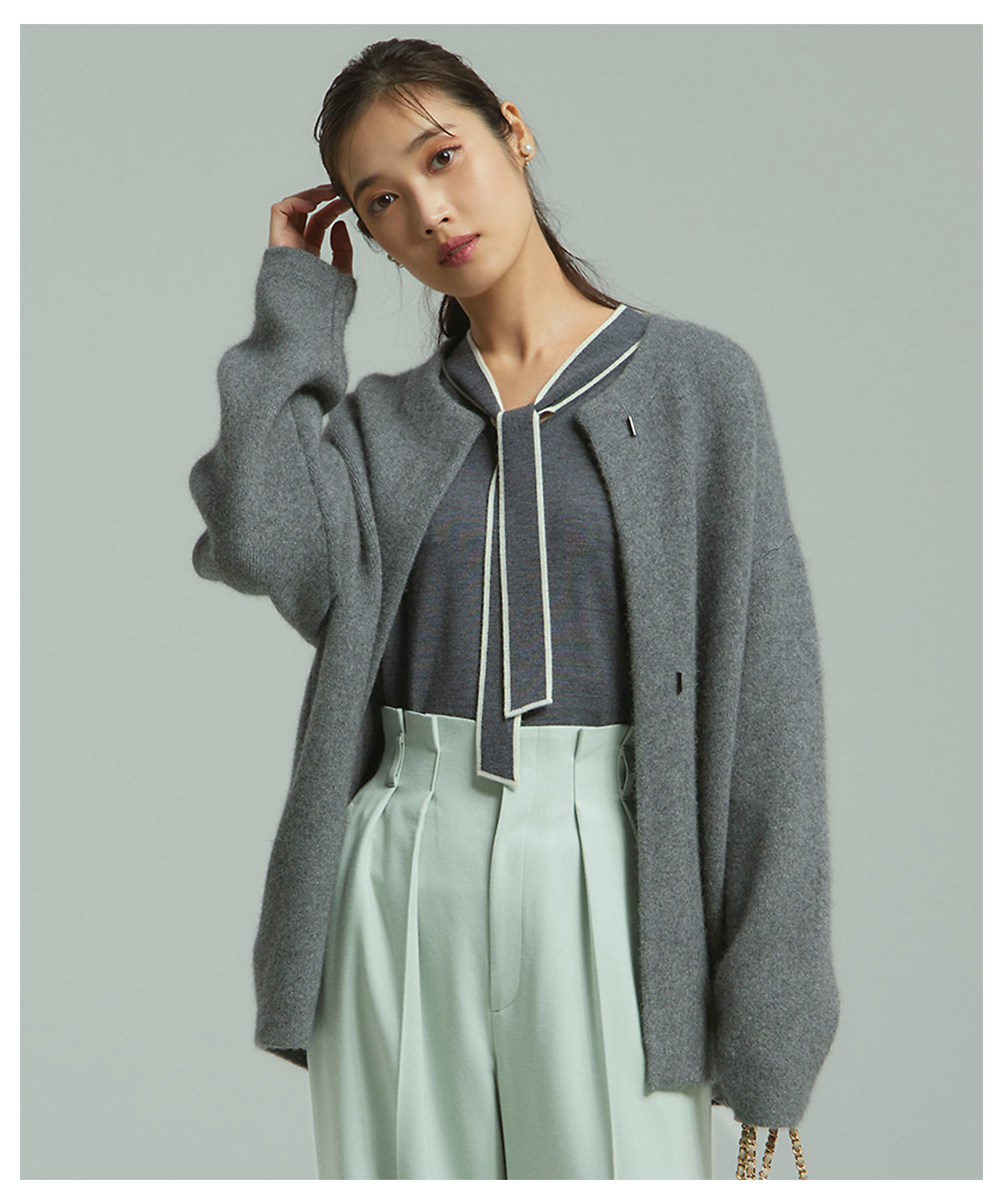 CLASSY．11月号掲載／洗える】ラクーンブレンドダブルフェイス