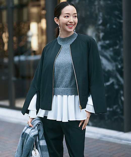 23区×Oggiコラボ】フレアサテンコンビ ラメニット