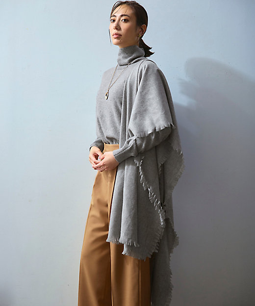 滝沢眞規子さん着用／BAILA掲載／洗える】ピュアカシミヤ