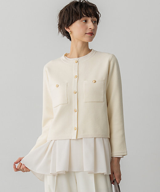 洗える】ベロアニット カーディガン（KRWOGW0656） | 23区