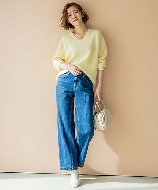 洗える】ウールカシミヤ Vネック ニット（KRWOSW0653