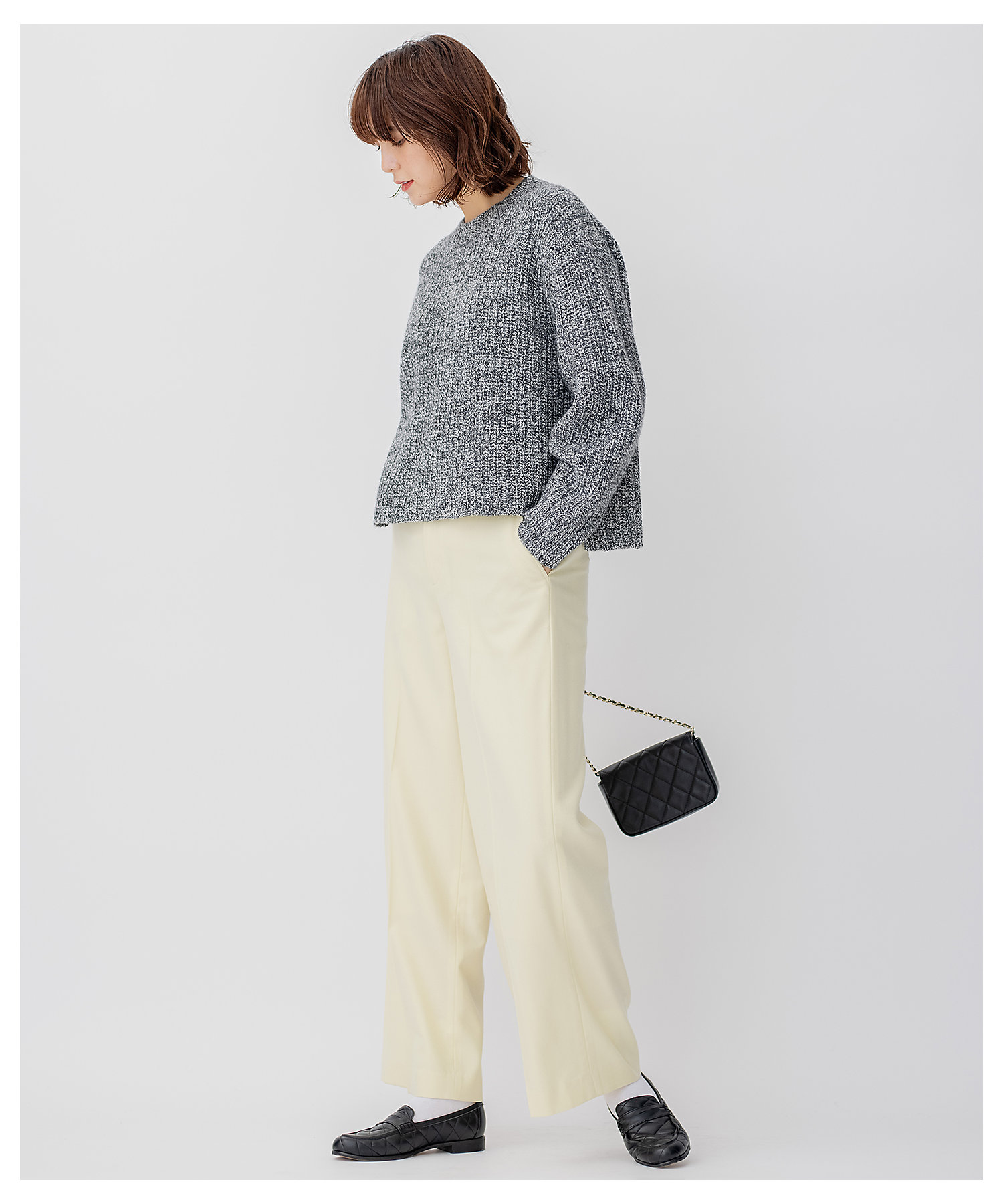 ウールバルキーカラーミックス ニット（KRWSNW0566） | 23区