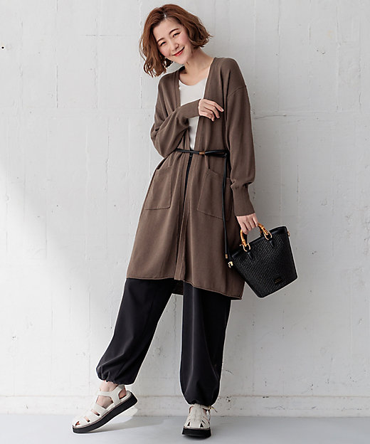 洗える】リネンシルクブレンド カーディガン（KRWSCM0357